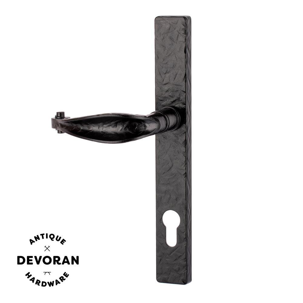 Devoran Curved Door Handle - Black - (Sold in Pairs)